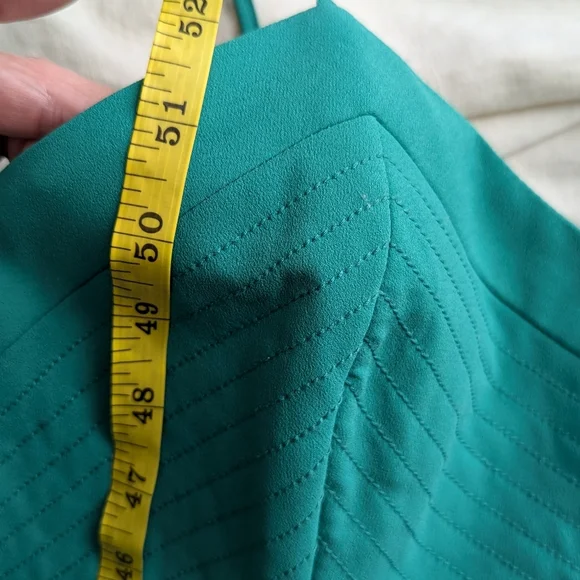 Badgley Mischka Women’s Belle Chiffon Formal Gown Kelly Green Maxi Dress Size 8 - Picture 12 of 13